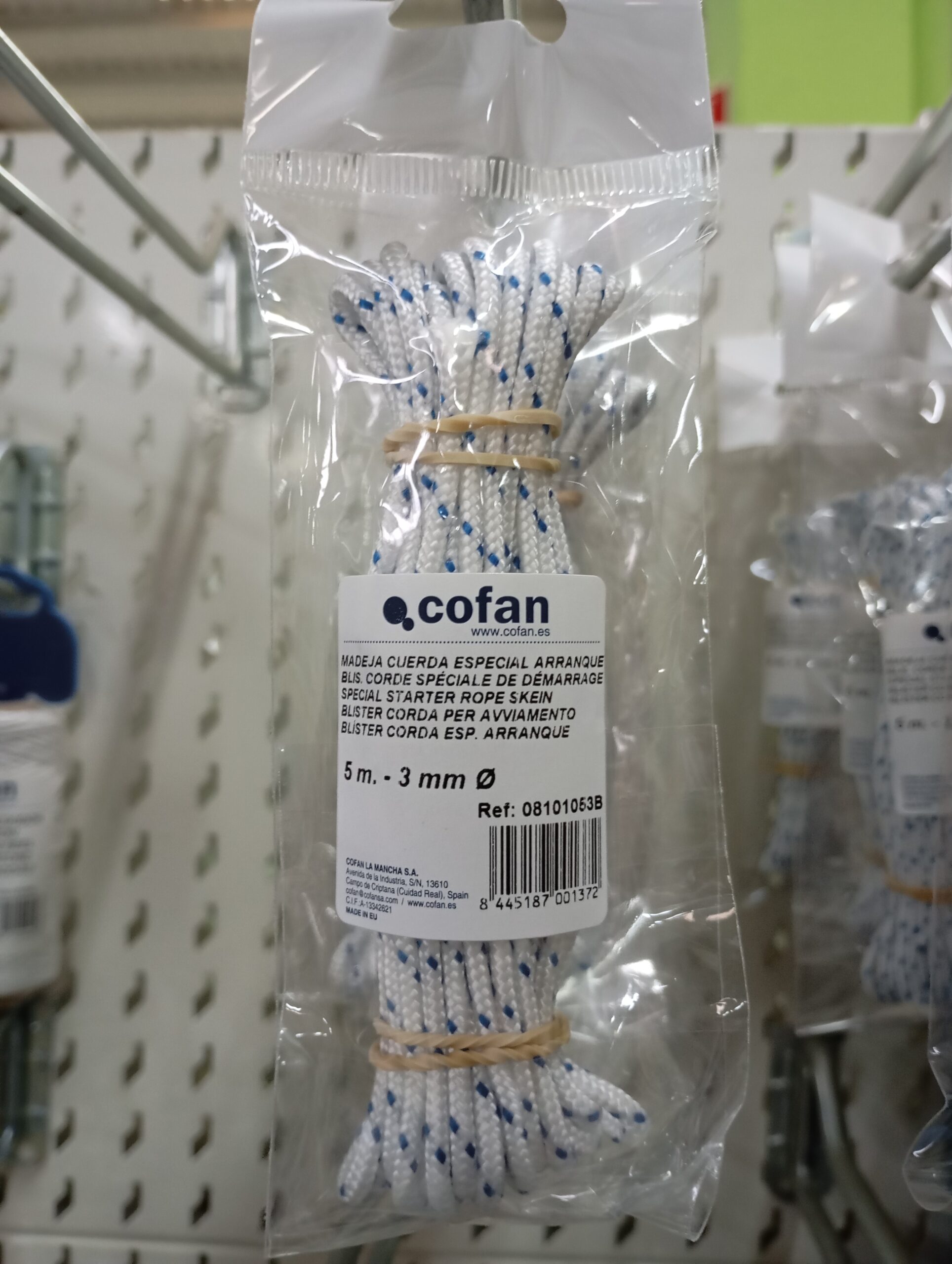 CORDA ARRANQUE 3MM BLISTER 5M COFAN