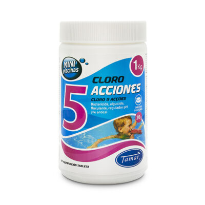 Cloro 5 Ações Mini Piscinas 1kg